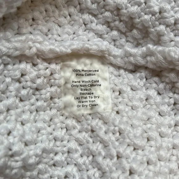 NWT Talbots Chunky Knit White Sweater Jacket Sm Petite - Picture 4 of 7